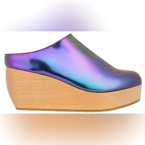 Sydney Brown Wedge Clogs